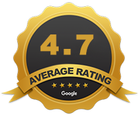 Google 4.7 out of 5 rating badge